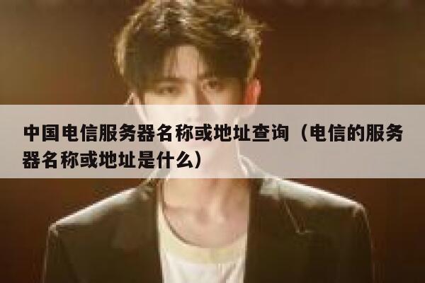 中国电信服务器名称或地址查询（电信的服务器名称或地址是什么） 第1张