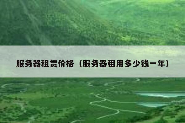 服务器租赁价格（服务器租用多少钱一年） 第1张