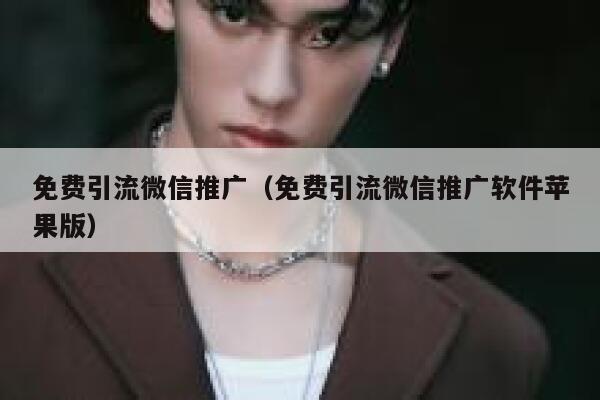 免费引流微信推广（免费引流微信推广软件苹果版） 第1张