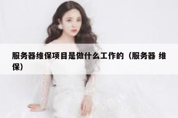 服务器维保项目是做什么工作的（服务器 维保） 第1张