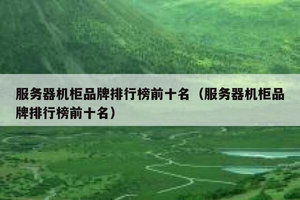 服务器机柜品牌排行榜前十名（服务器机柜品牌排行榜前十名） 第1张