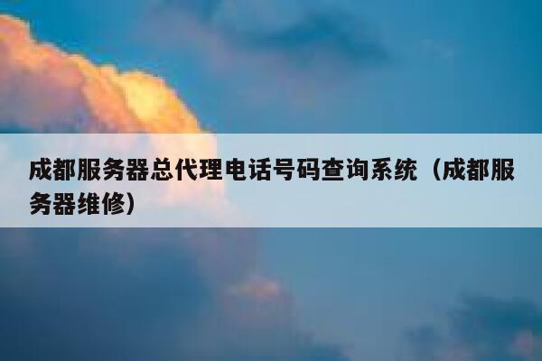 成都服务器总代理电话号码查询系统（成都服务器维修） 第1张