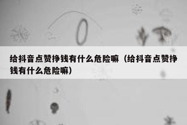 给抖音点赞挣钱有什么危险嘛(给抖音点赞挣钱有什么危险嘛) 第1张 给抖音点赞挣钱有什么危险嘛(给抖音点赞挣钱有什么危险嘛) 第1张
