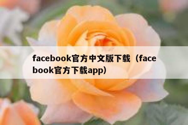 facebook官方中文版下载（facebook官方下载app） 第1张