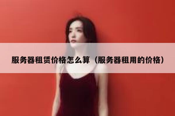 服务器租赁价格怎么算（服务器租用的价格） 第1张