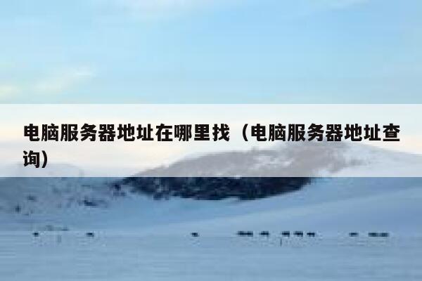 电脑服务器地址在哪里找（电脑服务器地址查询） 第1张
