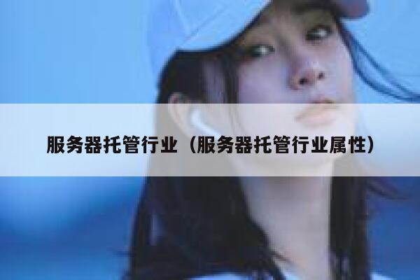 服务器托管行业（服务器托管行业属性） 第1张