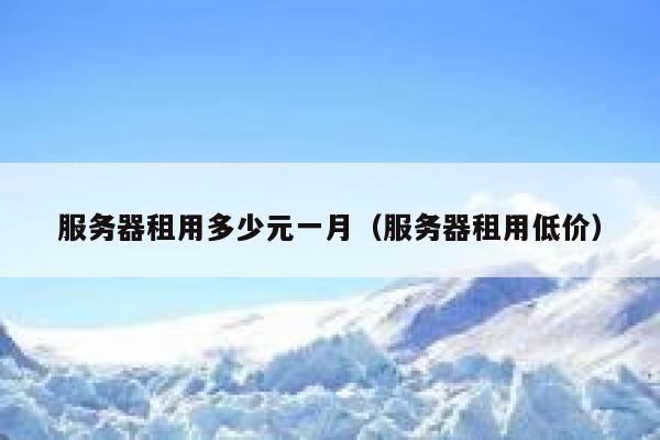 服务器租用多少元一月（服务器租用低价） 第1张