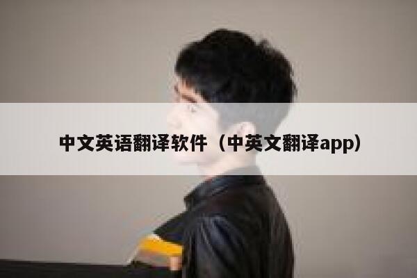 中文英语翻译软件（中英文翻译app） 第1张