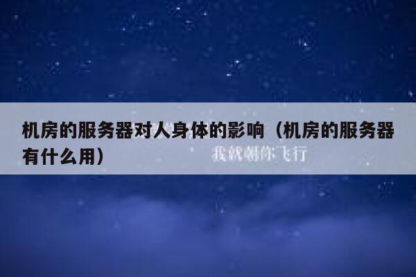 机房的服务器对人身体的影响（机房的服务器有什么用） 第1张