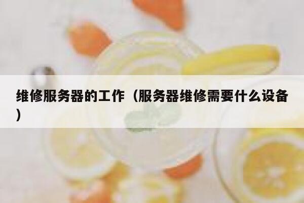 维修服务器的工作（服务器维修需要什么设备） 第1张