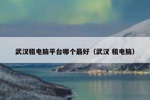 武汉租电脑平台哪个最好（武汉 租电脑） 第1张