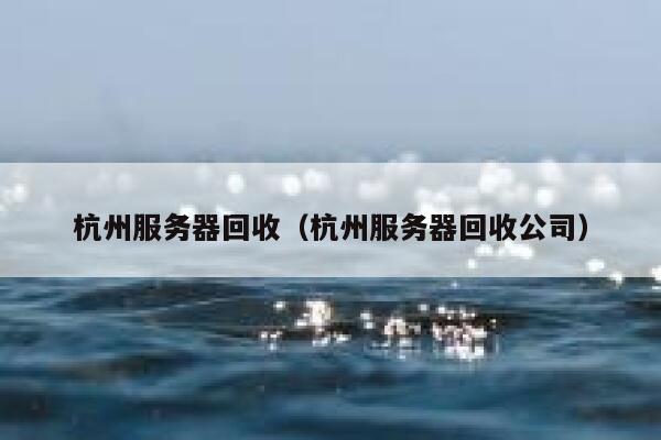 杭州服务器回收（杭州服务器回收公司） 第1张