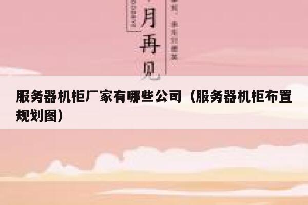 服务器机柜厂家有哪些公司（服务器机柜布置规划图） 第1张