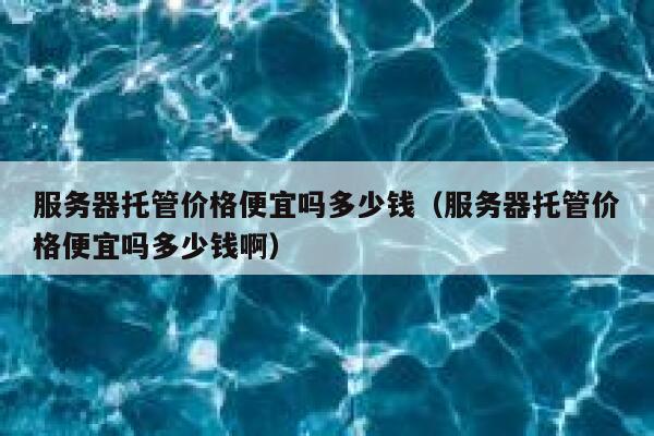 服务器托管价格便宜吗多少钱（服务器托管价格便宜吗多少钱啊） 第1张