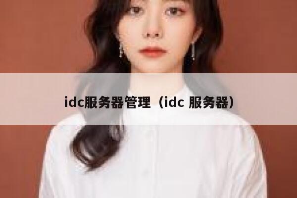 idc服务器管理（idc 服务器） 第1张