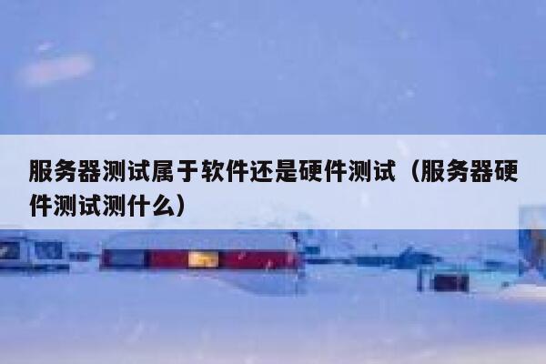 服务器测试属于软件还是硬件测试（服务器硬件测试测什么） 第1张