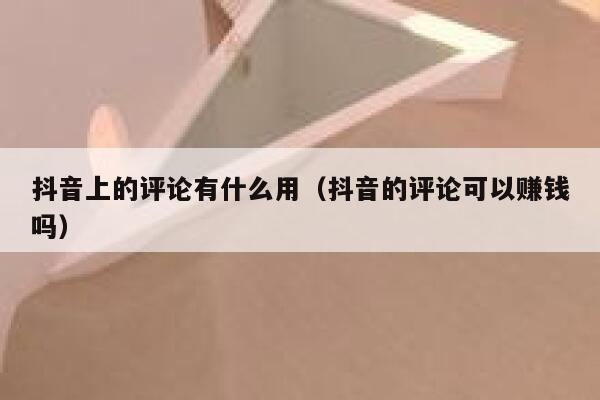 抖音上的评论有什么用(抖音的评论可以赚钱吗) 第1张 抖音上的评论有什么用(抖音的评论可以赚钱吗) 第1张