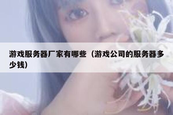 游戏服务器厂家有哪些(游戏公司的服务器多少钱) 第1张 游戏服务器厂家有哪些(游戏公司的服务器多少钱) 第1张