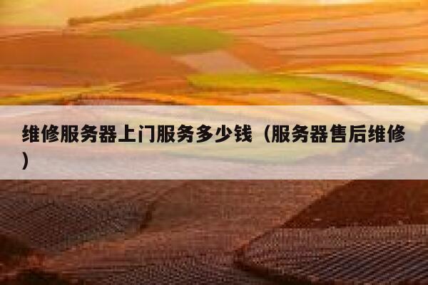 维修服务器上门服务多少钱（服务器售后维修） 第1张
