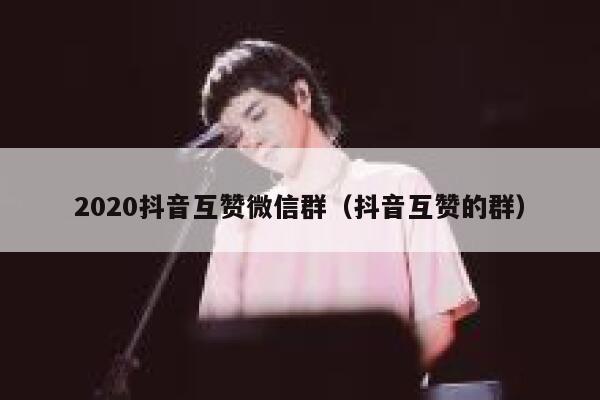 2020抖音互赞微信群（抖音互赞的群） 第1张