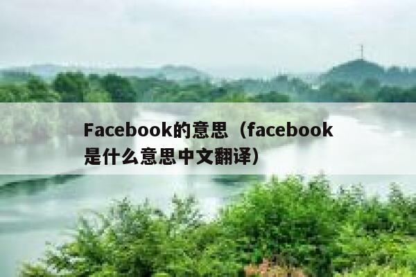Facebook的意思（facebook是什么意思中文翻译） 第1张