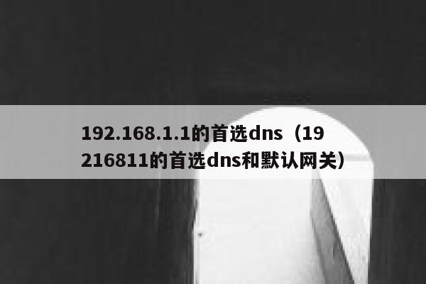 192.168.1.1的首选dns（19216811的首选dns和默认网关） 第1张