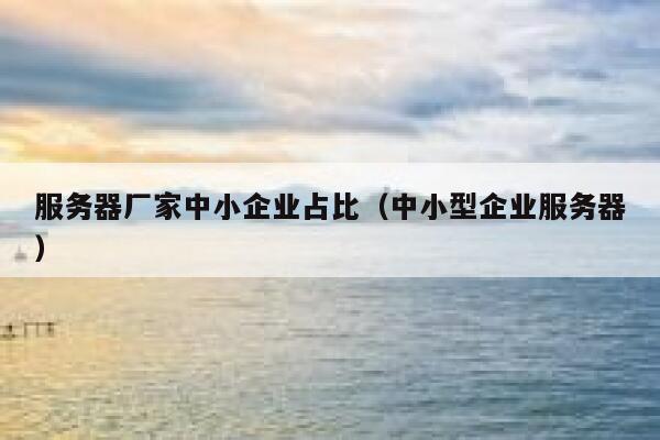 服务器厂家中小企业占比(中小型企业服务器) 第1张 服务器厂家中小企业占比(中小型企业服务器) 第1张