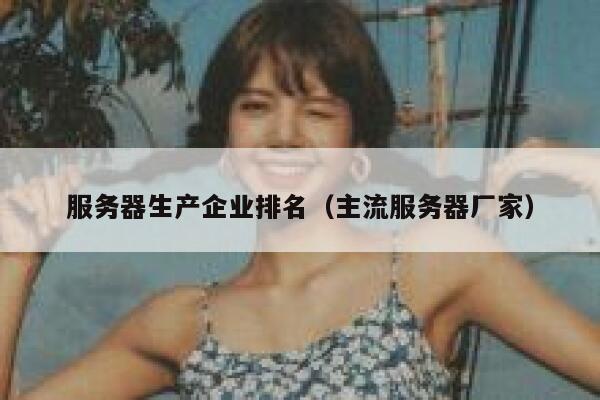 服务器生产企业排名（主流服务器厂家） 第1张