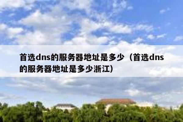 首选dns的服务器地址是多少（首选dns的服务器地址是多少浙江） 第1张