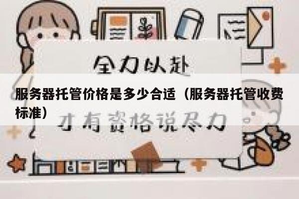 服务器托管价格是多少合适（服务器托管收费标准） 第1张