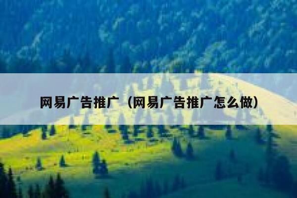 网易广告推广（网易广告推广怎么做） 第1张