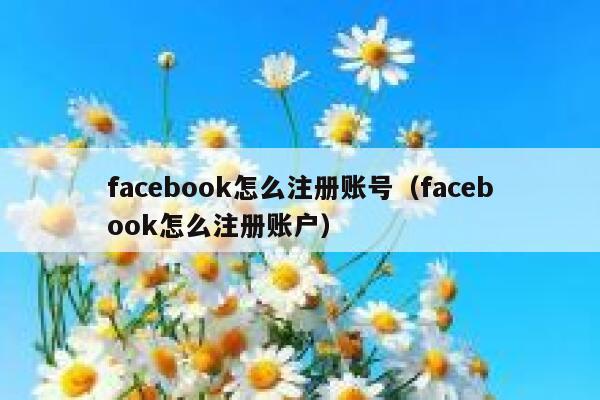 facebook怎么注册账号（facebook怎么注册账户） 第1张