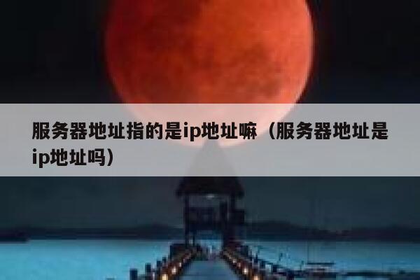 服务器地址指的是ip地址嘛（服务器地址是ip地址吗） 第1张