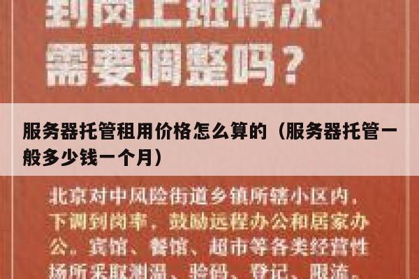 服务器托管租用价格怎么算的（服务器托管一般多少钱一个月） 第1张