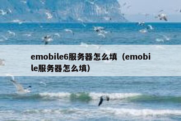 emobile6服务器怎么填（emobile服务器怎么填） 第1张