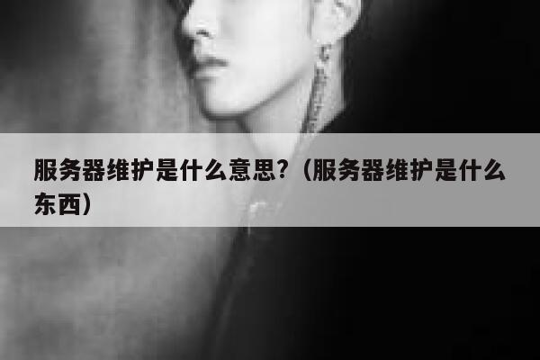 服务器维护是什么意思?(服务器维护是什么东西) 第1张 服务器维护是什么意思?(服务器维护是什么东西) 第1张
