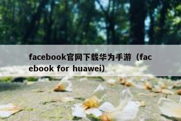 facebook官网下载华为手游（facebook for huawei） 第1张