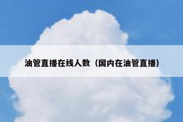 油管直播在线人数（国内在油管直播） 第1张