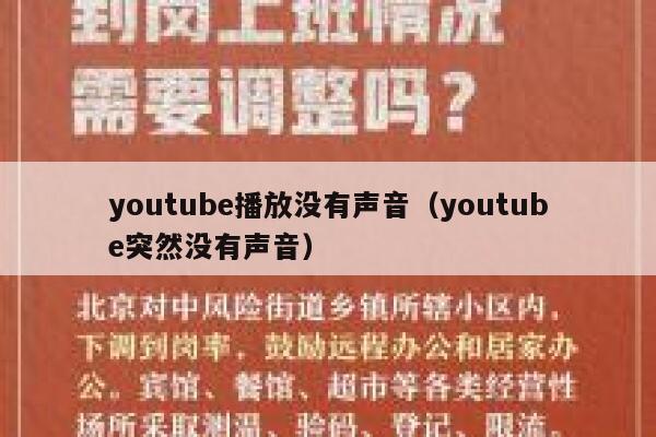youtube播放没有声音(youtube突然没有声音) 第1张 youtube播放没有声音(youtube突然没有声音) 第1张