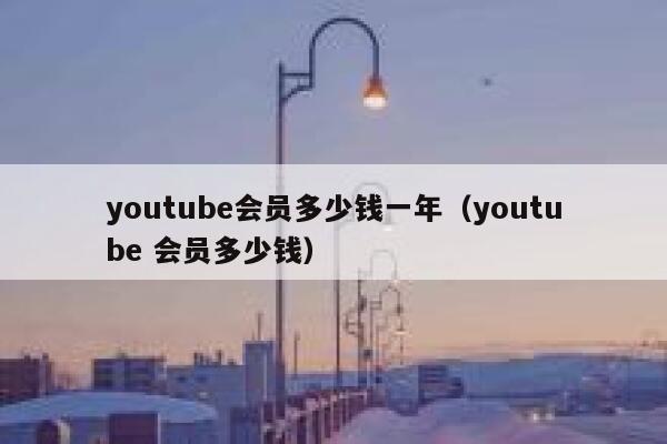 youtube会员多少钱一年（youtube 会员多少钱） 第1张