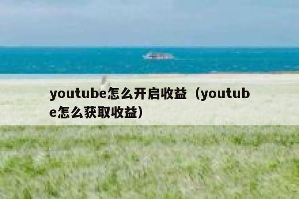 youtube怎么开启收益（youtube怎么获取收益） 第1张