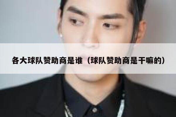 各大球队赞助商是谁（球队赞助商是干嘛的） 第1张
