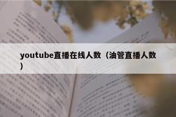 youtube直播在线人数(油管直播人数) 第1张 youtube直播在线人数(油管直播人数) 第1张