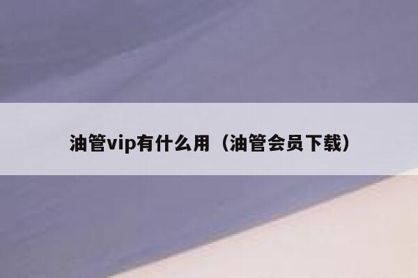 油管vip有什么用（油管会员下载） 第1张