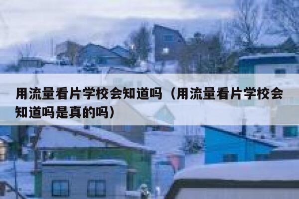 用流量看片学校会知道吗（用流量看片学校会知道吗是真的吗） 第1张