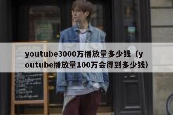 youtube3000万播放量多少钱（youtube播放量100万会得到多少钱） 第1张