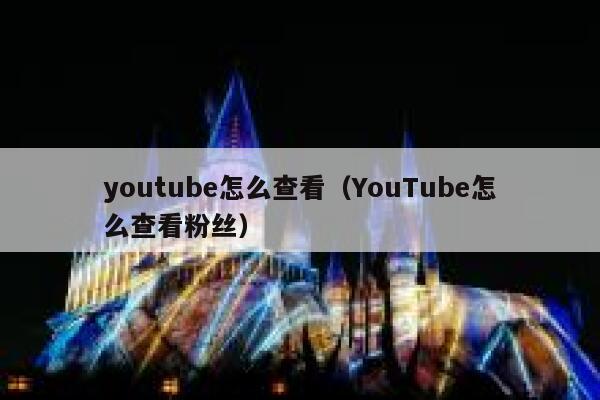 youtube怎么查看(YouTube怎么查看粉丝) 第1张 youtube怎么查看(YouTube怎么查看粉丝) 第1张