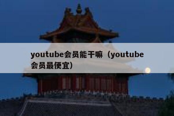 youtube会员能干嘛（youtube会员最便宜） 第1张