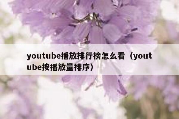 youtube播放排行榜怎么看（youtube按播放量排序） 第1张
